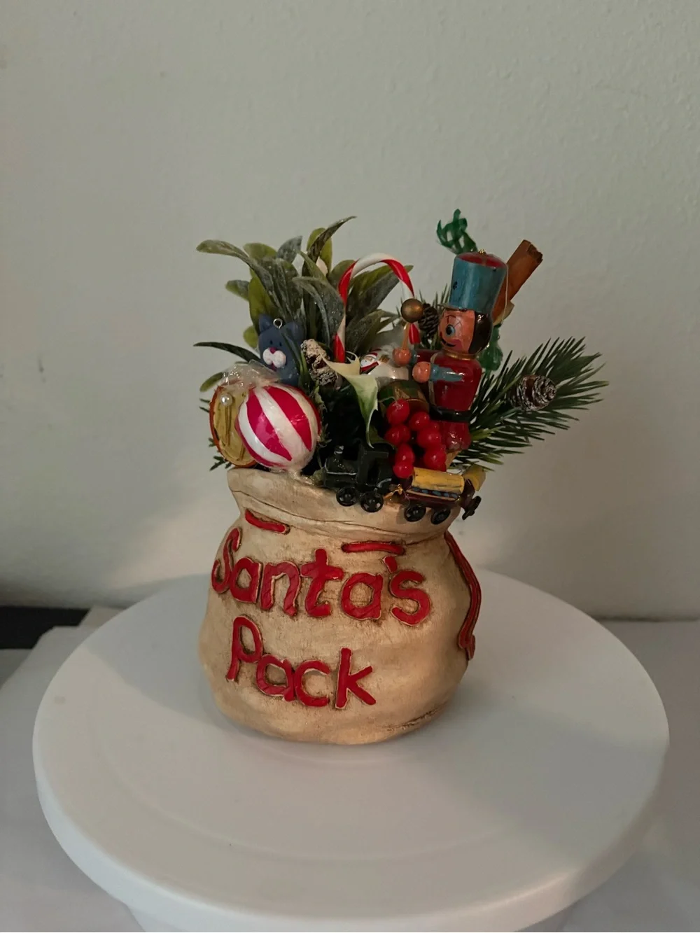 Santa's Pack Holiday Décor Bag with Red Accents